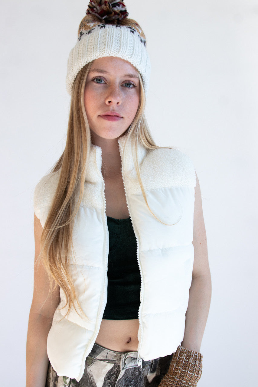 Knit Pom Fair Isle Beanie