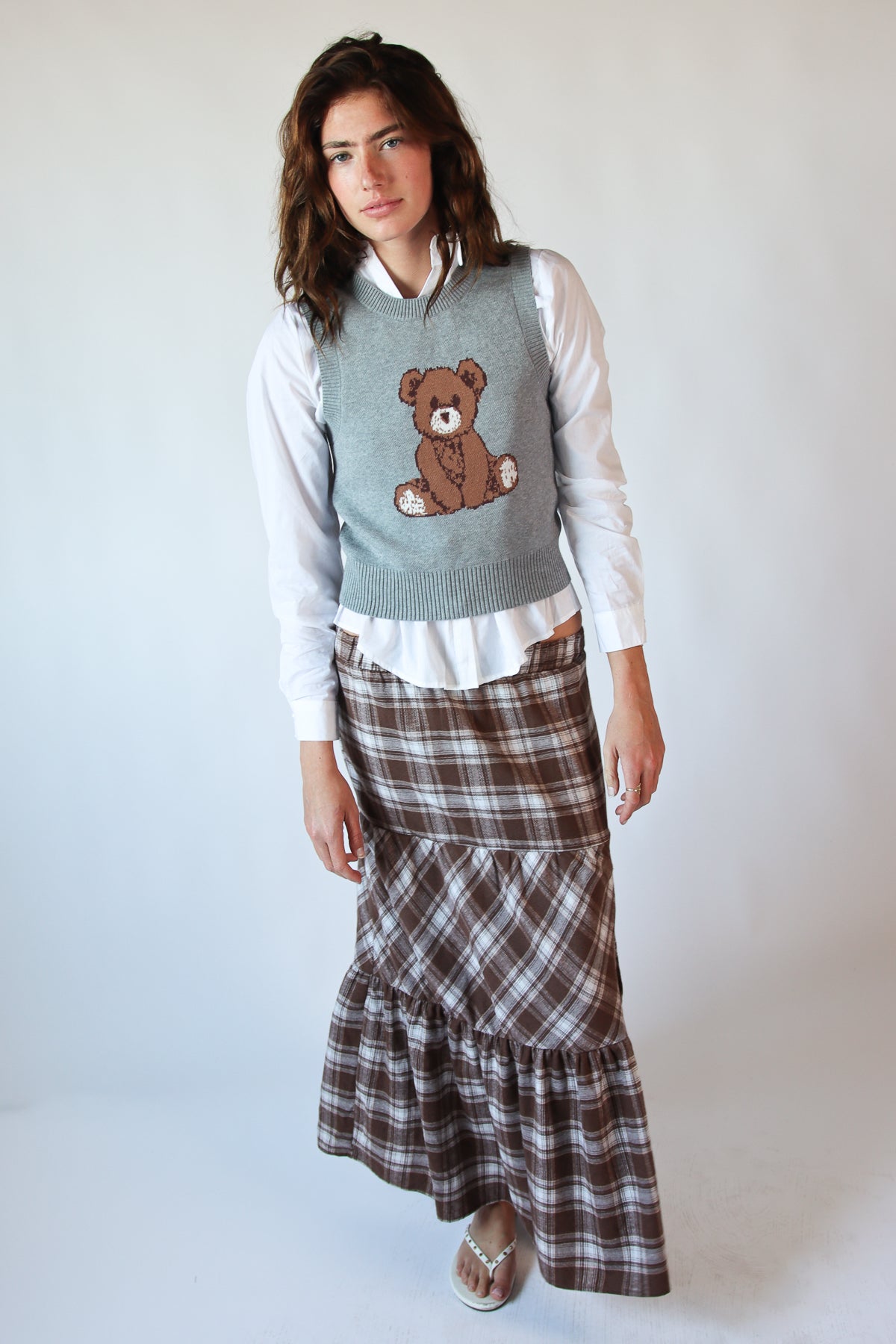 Graphic Sweater Vest Teddy