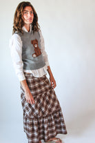 Graphic Sweater Vest Teddy