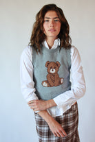 Graphic Sweater Vest Teddy