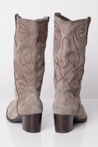 Grey Suede Vintage Cowboy Boots (8 M)