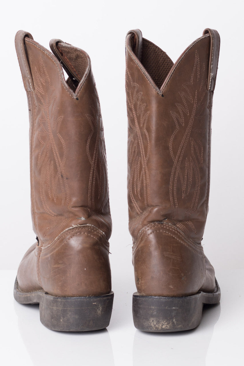 Brown Justin Vintage Cowboy Boots (7D)