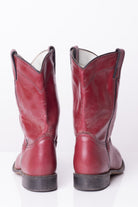 Vintage Red Leather Cowboy Boots (7.5M)