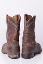 Brown Leather Ariat Cowboy Boots (7.5B)