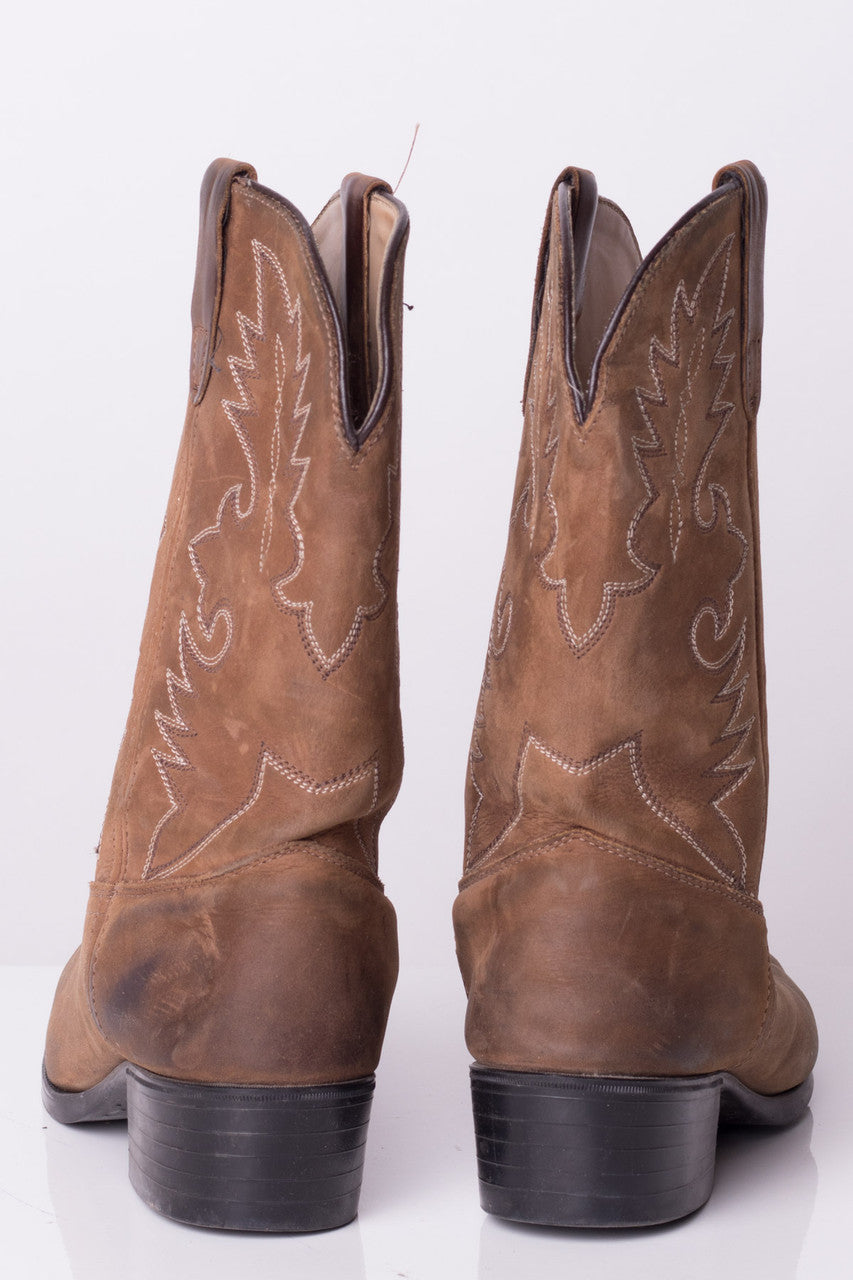 Brown Leather Children's Cowboy Boots (6)
