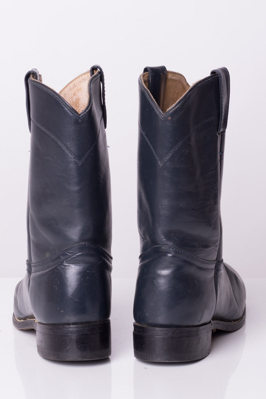 Deep Blue Justin Cowboy Boots (5.5B)