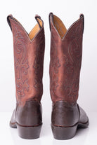 Burgundy Embroidered Justin Cowboy Boots (9D)