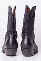 Black Leather Cowboy Boots (7F)