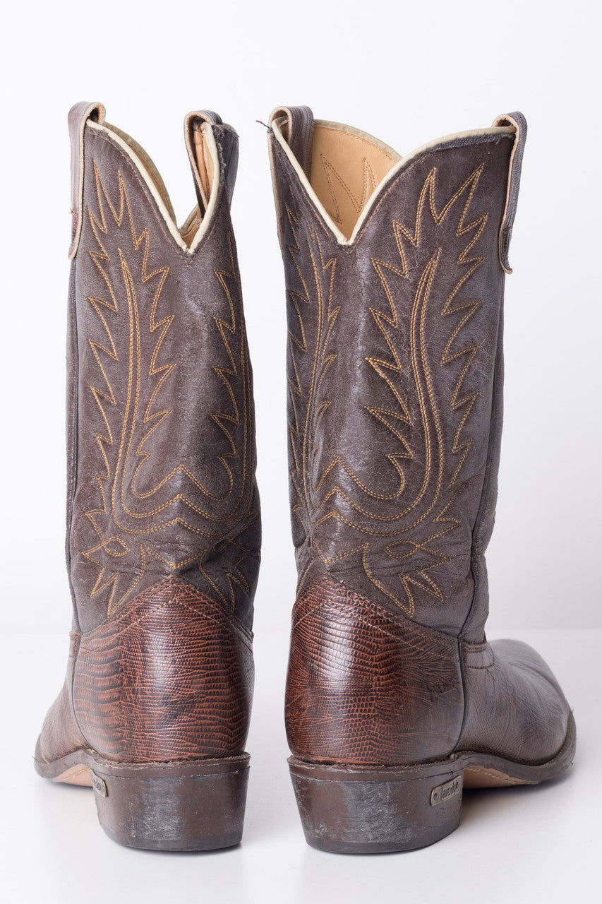 Faux Lizard Vintage Cowboy Boots (10.5D