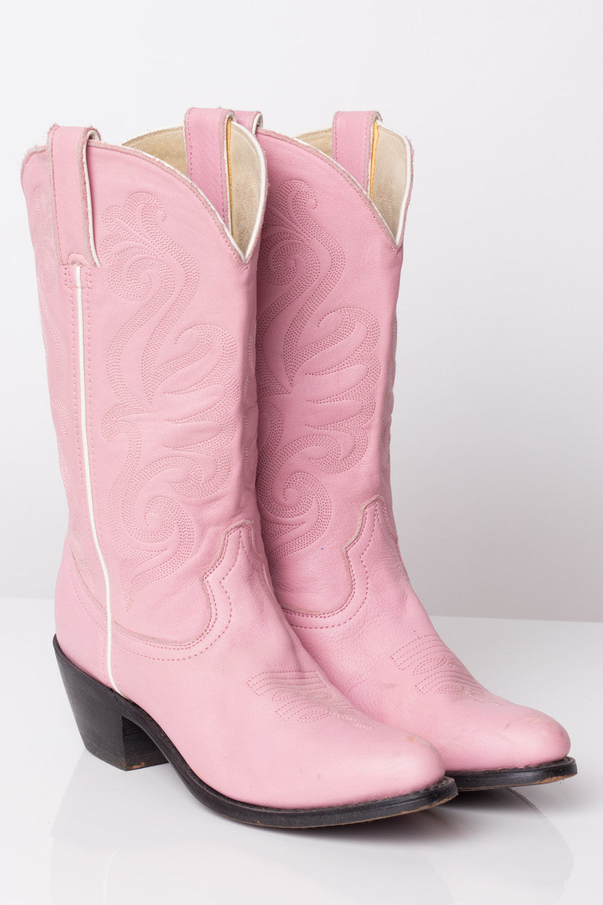 Pink Durango Vintage Cowboy Boots (7 M)