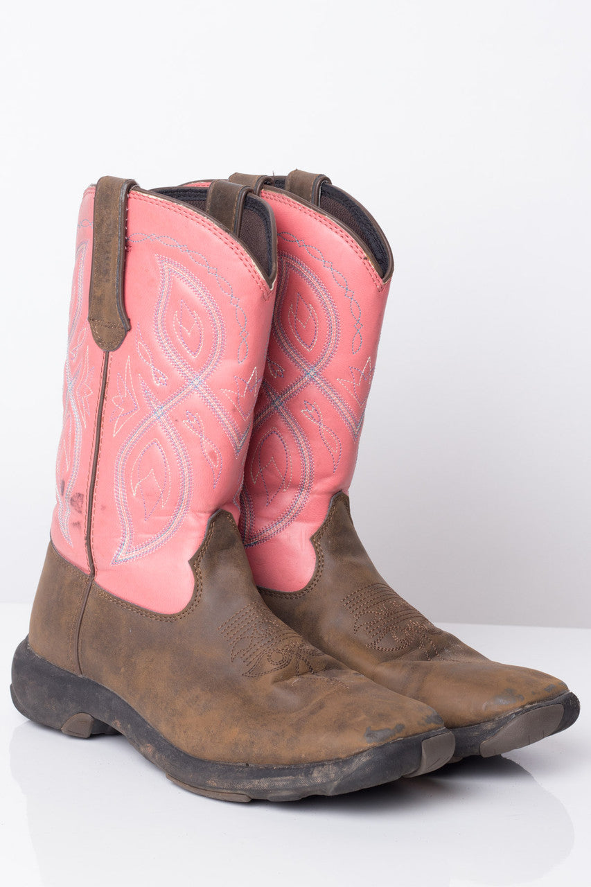 Two-Toned Durango Vintage Cowboy Boots (9 M)