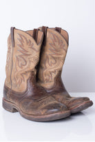 Brown Leather Ariat Vintage Cowboy Boots (10.5 EE)