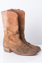 Brown Suede Vintage Cowboy Boots (9)