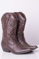 Brown Vegan Cowboy Boots (8.5)