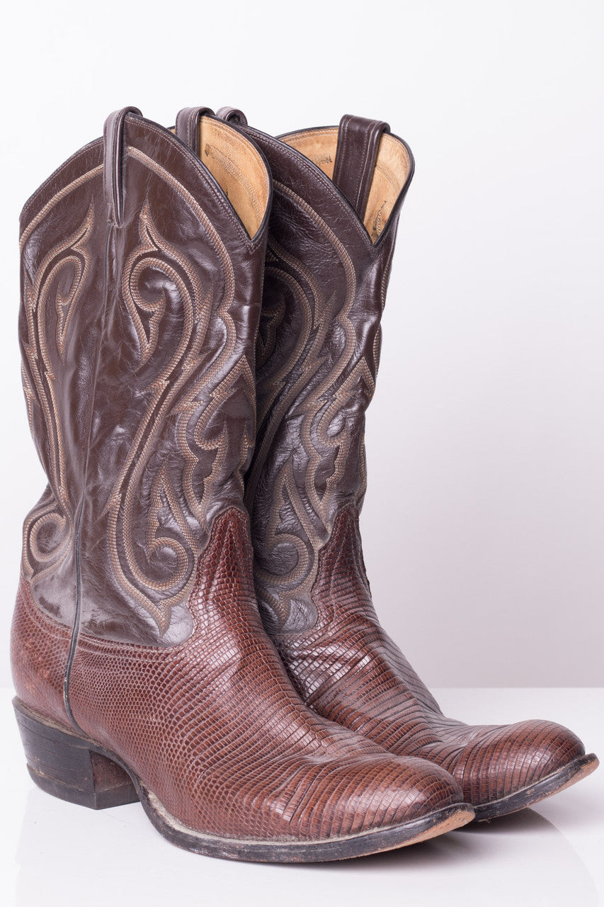 Tony Lama Lizard Cowboy Boots (11.5D)