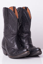 Black Leather Cowboy Boots (7F)