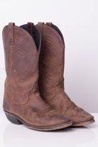 Vintage Brown Leather Cowboy Boots (7.5M)