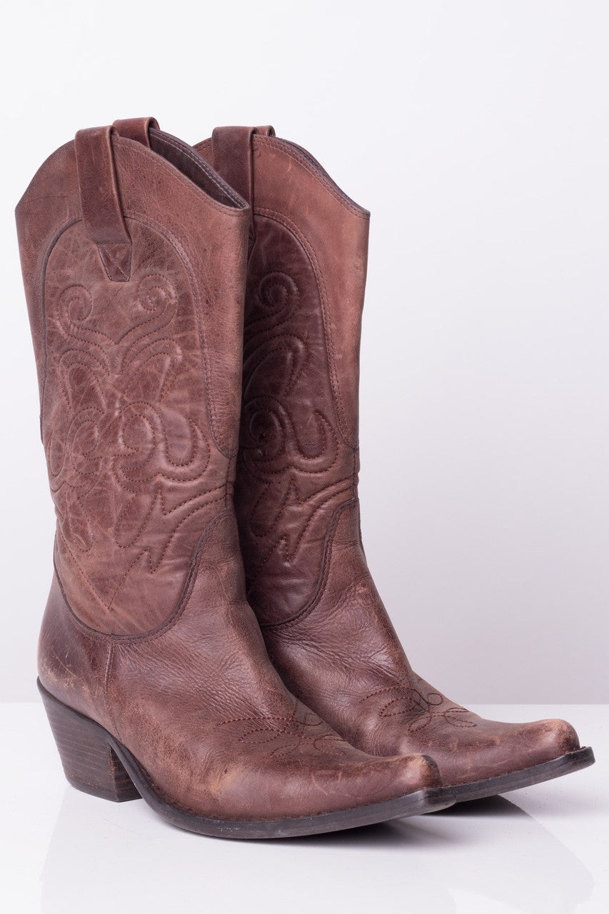 Penny & Kenny Cowboy Boots (6M)