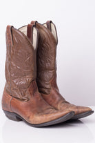 Brown Leather Vintage Cowboy Boots (8)