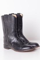 Black Justin Vintage Cowboy Boots (9.5 D)