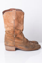 Brown Suede Vintage Cowboy Boots (9)