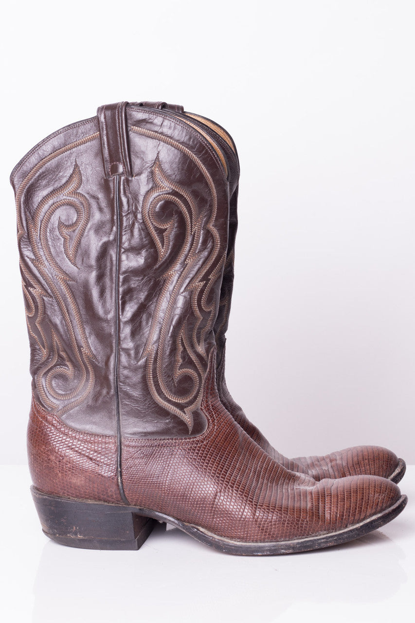 Tony Lama Lizard Cowboy Boots (11.5D)