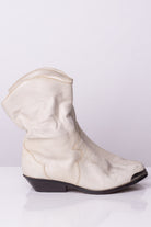 Vegan White Cowboy Boots (7.5")