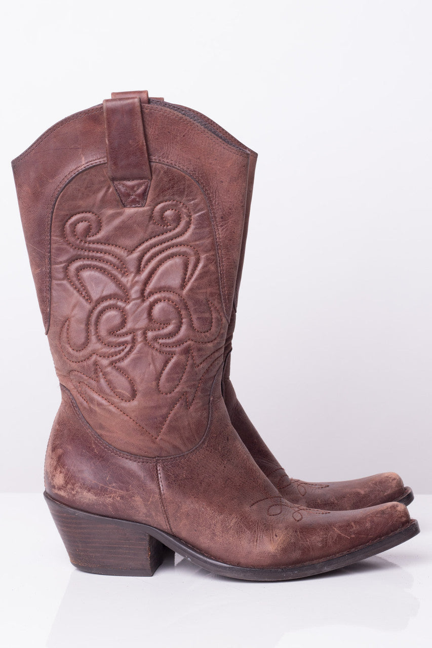 Penny & Kenny Cowboy Boots (6M)