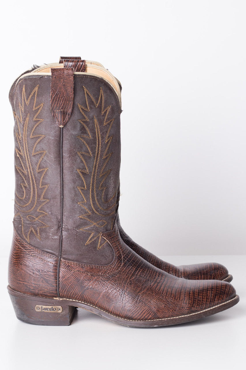 Faux Lizard Vintage Cowboy Boots (10.5D