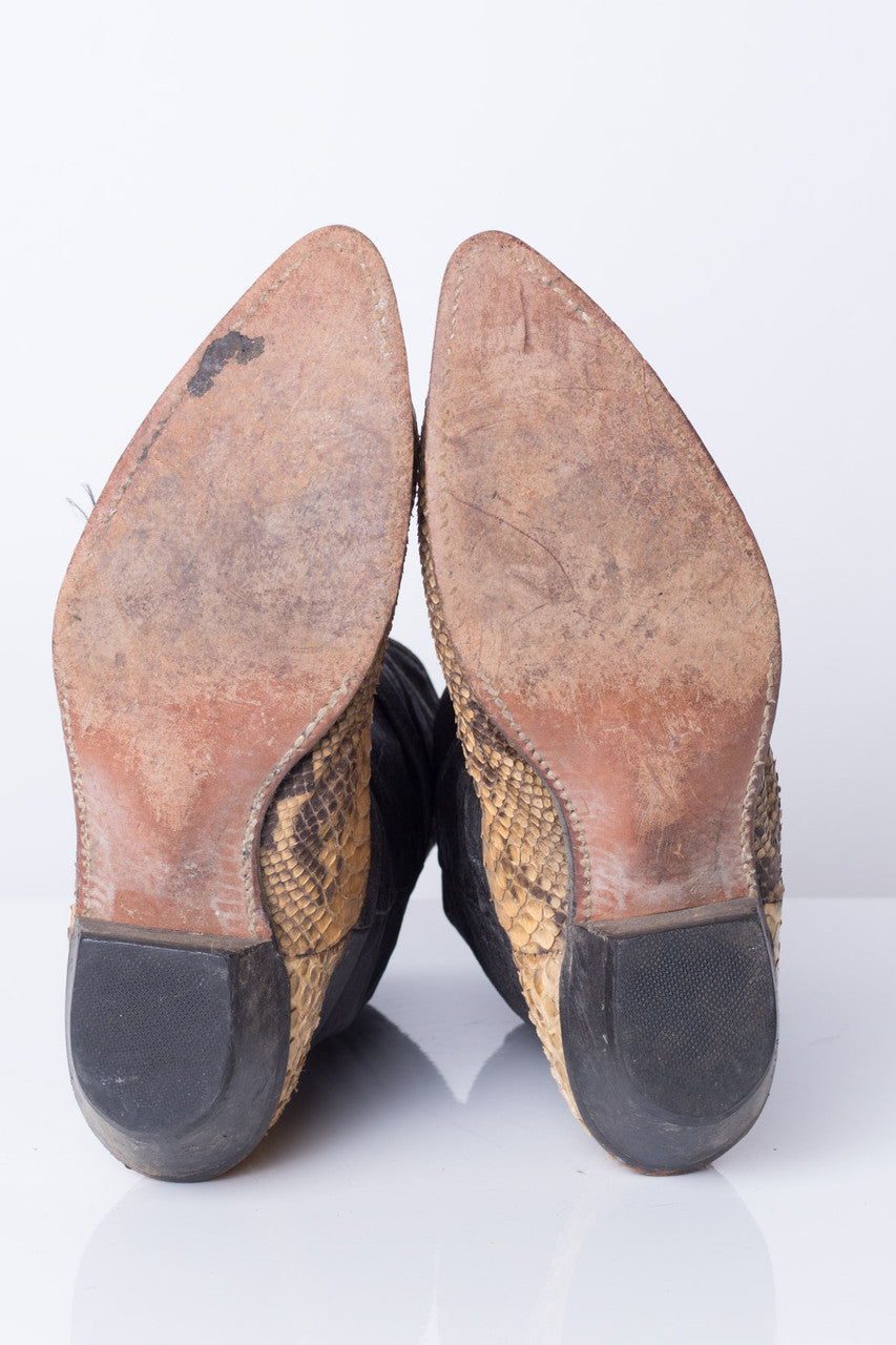 Snakeskin Vintage Cowboy Boots (10 D)
