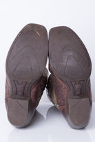 Green Leather Ariat Vintage Cowboy Boots (13D)