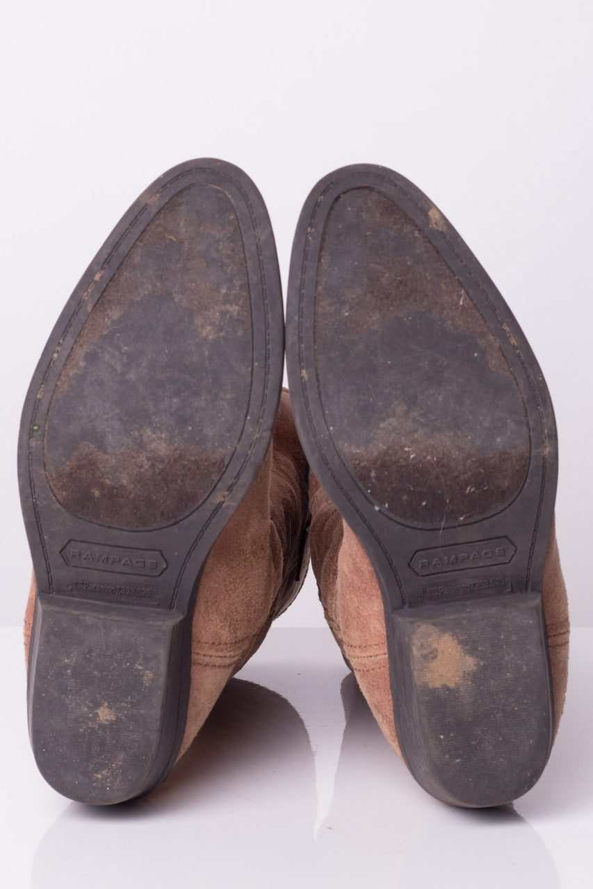 Sand Suede Cowboy Boots (8.5M)