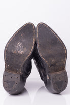 Black Leather Cowboy Boots (7F)