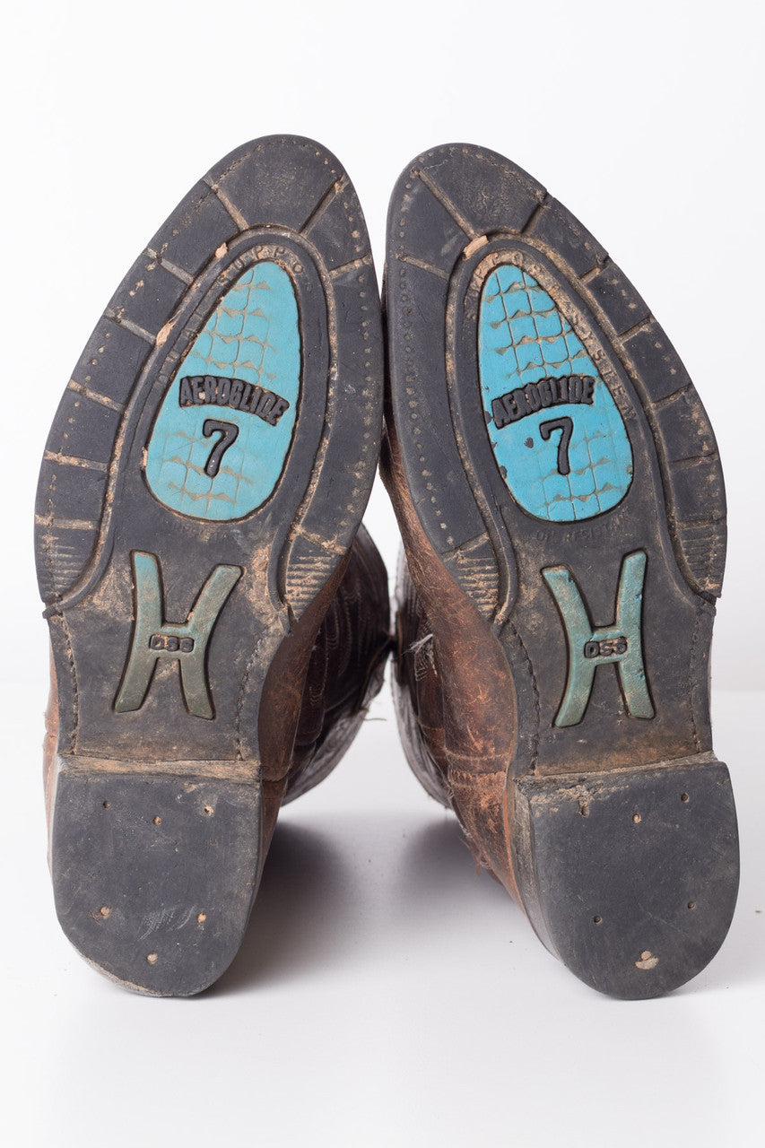 Double H Vintage Cowboy Boots (8EEE)