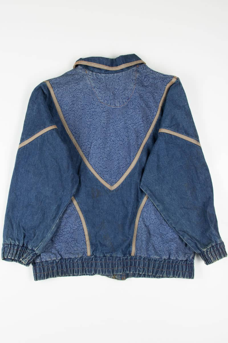 Vintage Floral Print Denim Jacket 1234