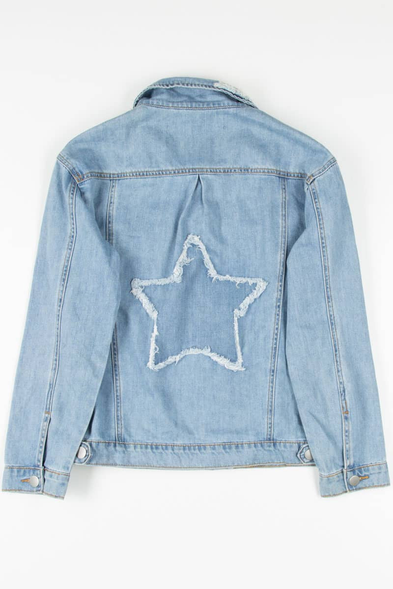 Distressed Denim Jacket 1313