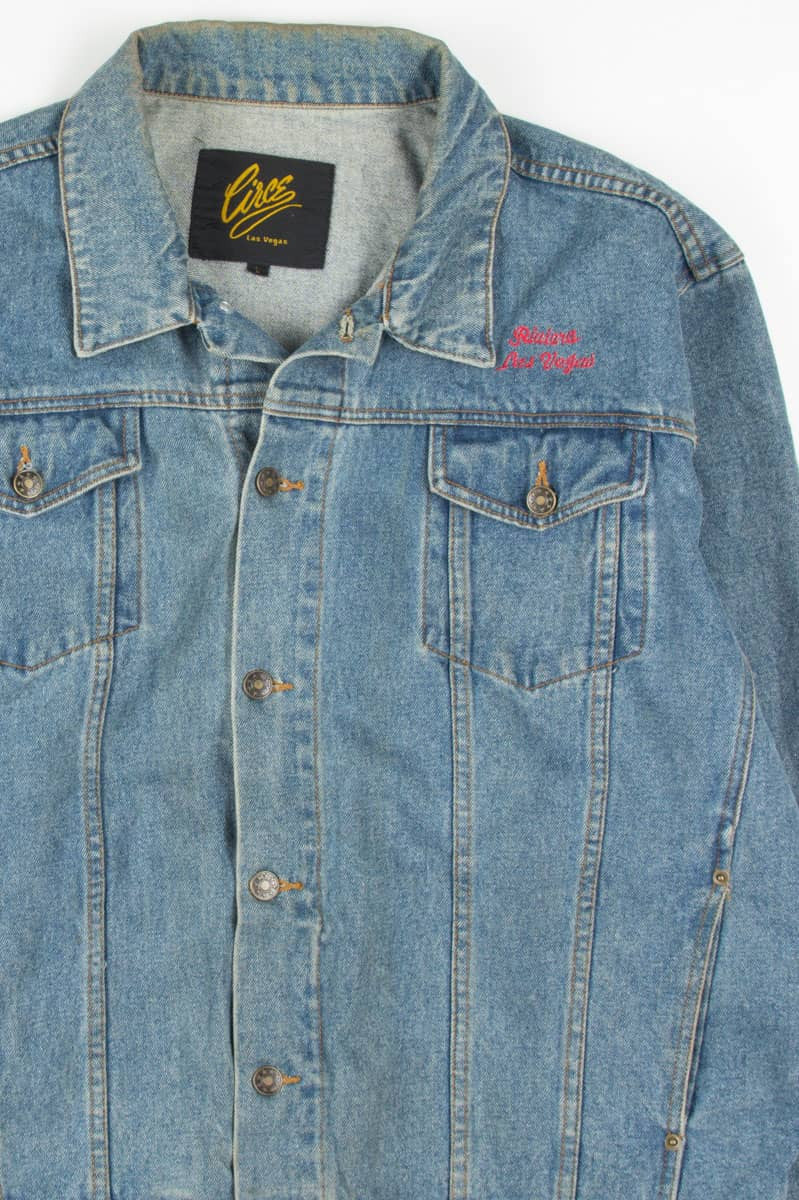 Vintage Riviera Hotel & Casino Embroidered Denim Jacket 1310