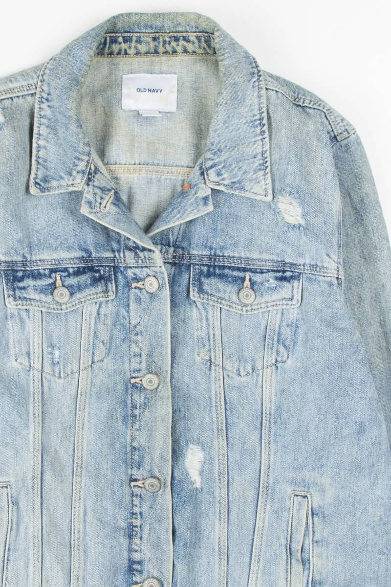 Distressed Denim Jacket 1328