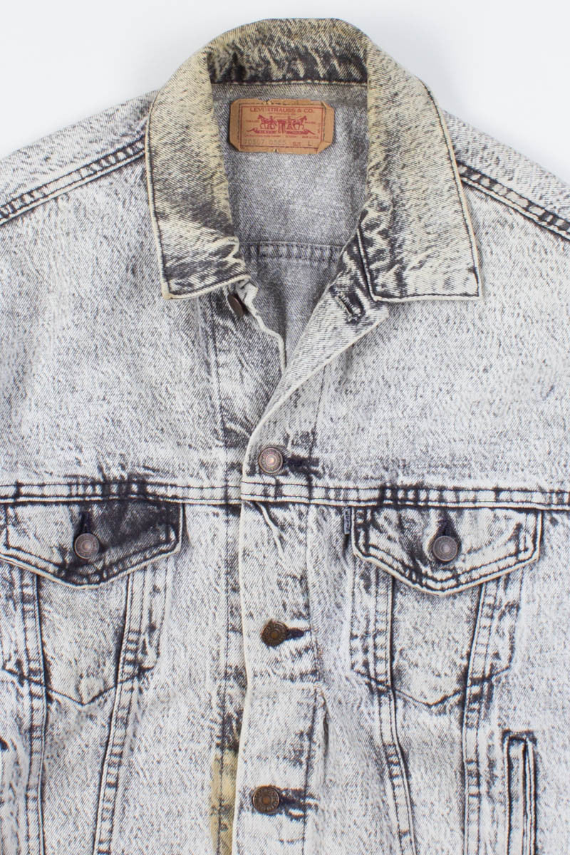 Vintage Black Washed Levi's Denim Jacket 673
