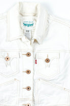 Levi's White Cropped Denim Jacket 955