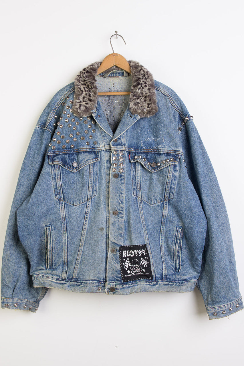 Vintage Studded Punk Denim Jacket – Ragstock