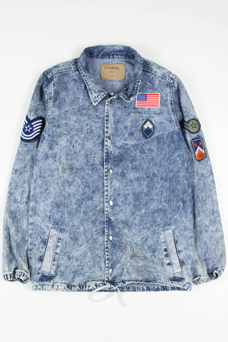 Vintage Acid Washed Denim Shirt Jacket 1259