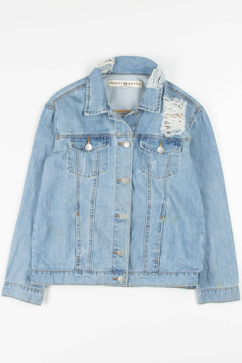 Distressed Denim Jacket 1313
