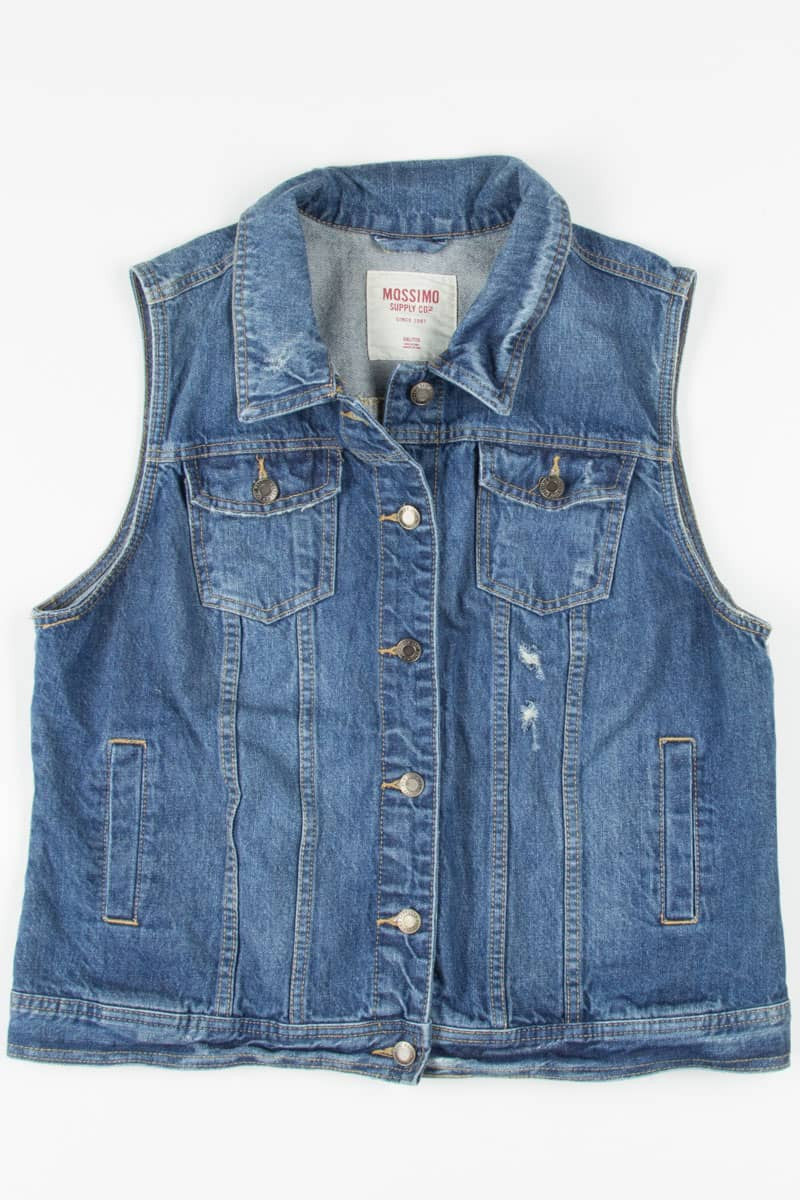Distressed Denim Vest 1314