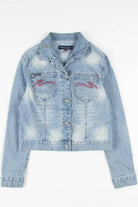 Embroidered Pocket Denim Jacket 1333