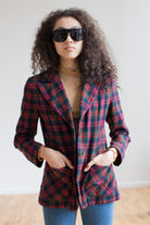 Red Plaid Blazer