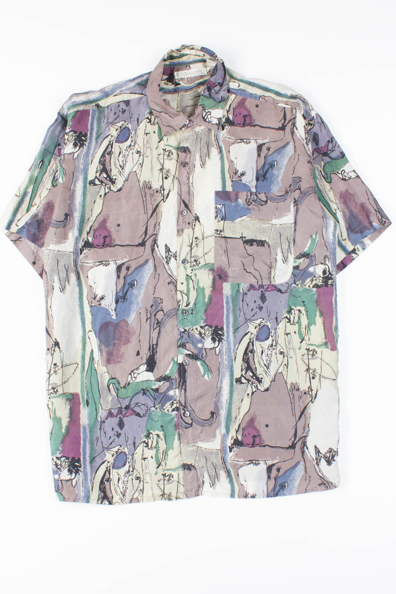Abstract Silk Shirt