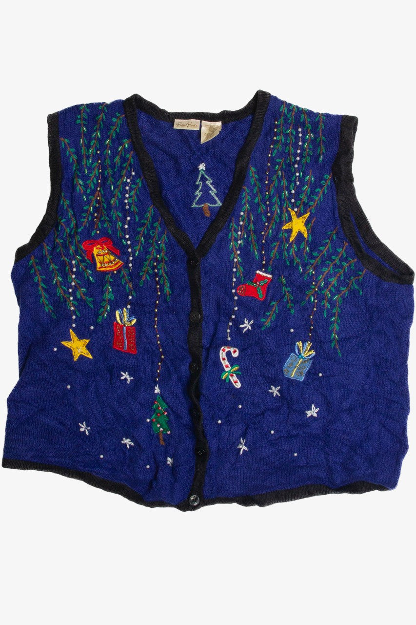 Vintage Blue Ugly Christmas Vest 59626