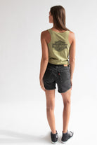  Harley Davidson Green Bejeweled Tank T-Shirt (2010s)