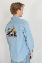 Vintage Looney Tunes Contractors Embroidery Button Up